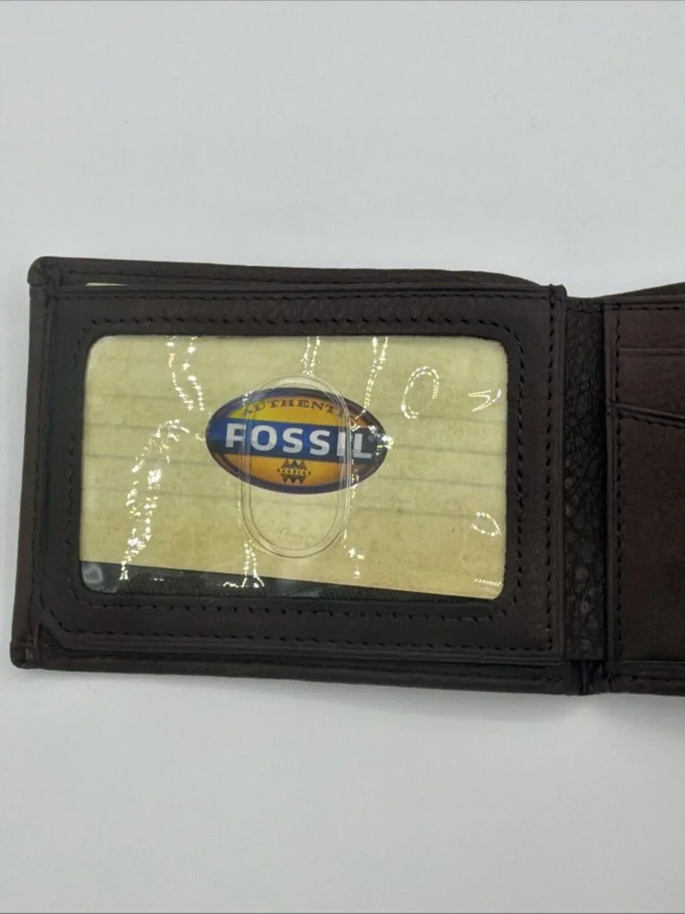 Fossil Bifold Leather Wallet, Credit Card Holder, Brown, NWT